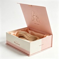 Boîte en carton personnalisée avec logo, taille sur mesure, recyclable, pour perruques, extensions de cheveux, coffret cadeau, emballage cosmétique magnétique