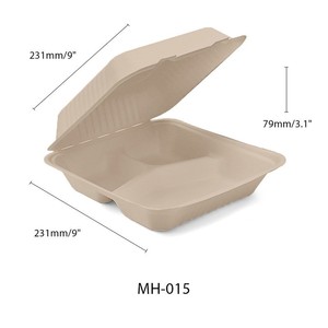 Disposable <b>Lunch</b> <b>Box</b> 231mm Biodegradable Food Grade MH-015 - Product Image 1