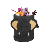 Boîte de rangement en feutre de polyester style INS, motif animal de dessin animé, pliable, pour vêtements et jouets, indispensable pour l'organisation de la maison