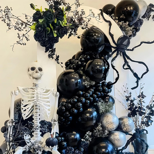 Kit d'arche <span class=keywords><strong>de</strong></span> ballons d'Halloween, guirlande <span class=keywords><strong>de</strong></span> ballons en latex noir et violet, ballons en feuille pour la décoration <span class=keywords><strong>de</strong></span> fête d'Halloween en famille, décorations d'Halloween - Product Image 5