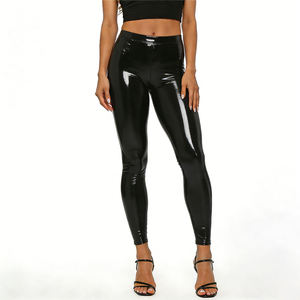 <span class=keywords><strong>Pantaloni</strong></span> Vintage in <span class=keywords><strong>Ecopelle</strong></span> per <span class=keywords><strong>Donna</strong></span>, Vita Alta, Leggings Caldi, <span class=keywords><strong>Pantaloni</strong></span> Aderenti Lunghi, Stile Liquido in Finta Pelle - Product Image 2