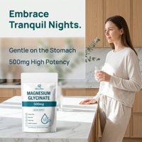 Qbioflex Offre Spéciale Nature Made Glycinate de Magnésium HALAL Sans Gluten Compléments de Magnésium en Capsules pour Adultes