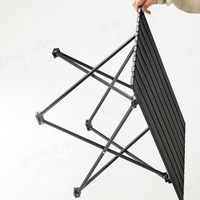 Ensemble complet de table et chaises pliantes en acier au carbone pour camping, pique-nique, vente ambulante et voyages en voiture