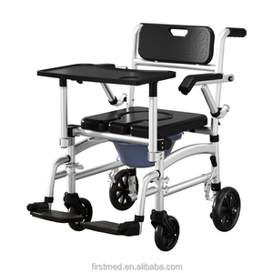 Chaise de toilette mobile à 4 roues, chaise de douche pour lit et toilettes, pour soins à domicile - Product Image 6