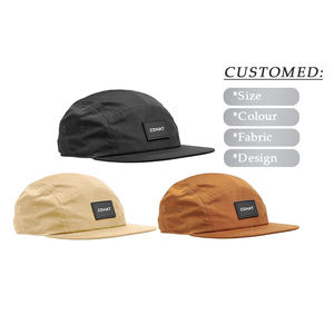 Gorra deportiva clásica personalizada de color sólido al por mayor, gorra de malla de cinco paneles y cinco paneles, gorra ligera de poliéster para atletismo con logotipo - Product Image 1