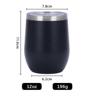 Meilleures ventes : Gobelet de voyage isotherme 12 oz, Verre à vin sans pied en acier inoxydable à double paroi personnalisé, pour la rentrée scolaire et la maison au design minimaliste - Product Image 3