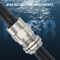 Presse-étoupe en laiton anti-poussière IP68 étanche M12-M25, filetage métrique nickelé, connecteur métallique pour boîtes de jonction et panneaux