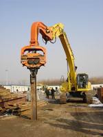 Suministro de fábrica Accesorios de maquinaria de construcción Excavadora Brazo de pluma de apilamiento Martillo de apilamiento de 10-30 metros para excavadora de 20-100 toneladas