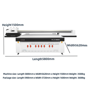 WLD-3650 cho máy in phẳng khổ lớn tùy chỉnh sơn sắt 600dpi Cmyk + 1 màu Trắng 3 miếng G6 vòi phun định vị trực quan - Product Image 2
