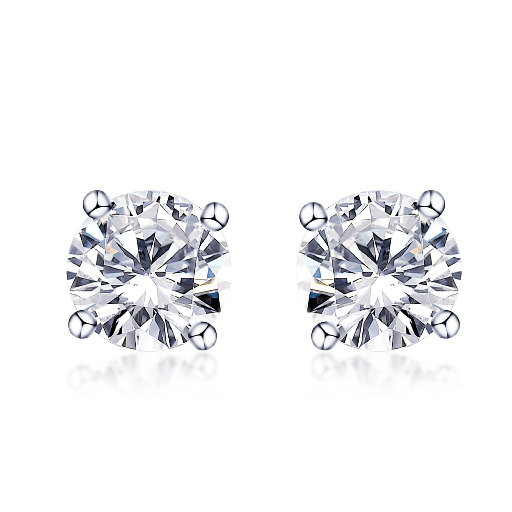 0.3ct mossanite earring studs