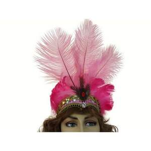 Coiffure en plume de BURLESQUE, COSTUME SALOON CAN smba pour fille, serre-tête - Product Image 5