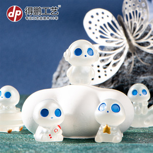 ของตกแต่งเรซิ่นรูปเอเลี่ยนขนาดเล็กน่ารัก รูปปั้นการ์ตูน ของตกแต่งบ้าน งานฝีมือศิลปะ ของขวัญ - Product Image 2