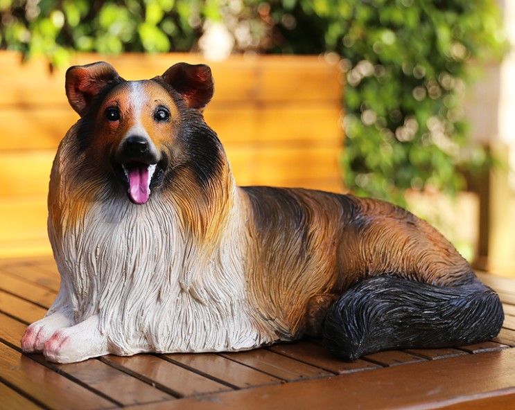 Vividly-figura De Perro Original, Estatua De Resina Genérica Border Collie