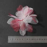Bunga Tulle 3D Buatan Tangan dari Organza, Bunga Artifisial untuk Aksesoris Rambut DIY