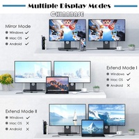 Adaptateur USB C vers double HDMI 4K, adaptateur double moniteur 2 en 1, type C (Thunderbolt 3) vers HDMI pour MacBook Pro Air