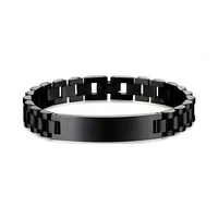 Brazalete de Acero Inoxidable para Hombre, con Logotipo Personalizado, Correa de Reloj, Cadena de Mano