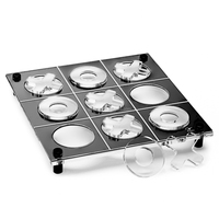 Jeu d'échecs personnalisé clair X O ludique moderne Lucite Tic Tac Toe Set