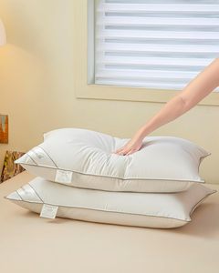 East wärme Gänse federn Daunen kissen zum Schlafen, Hotel Collection Bett kissen mit grauen Paspeln Standard größe (20 X26IN) 1 Packung - Product Image 6
