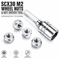 Lot de 4 écrous de roue M2 avec outil de serrage hexagonal pour voiture RC Crawler à l'échelle 1/30 AXI-3328, accessoires de remplacement de quincaillerie