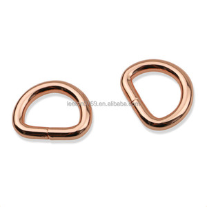 Fourniture de stock de bonne qualité 0.75 pouces 20X15X4.8mm boucle en D en métal or rose brillant - Product Image 5