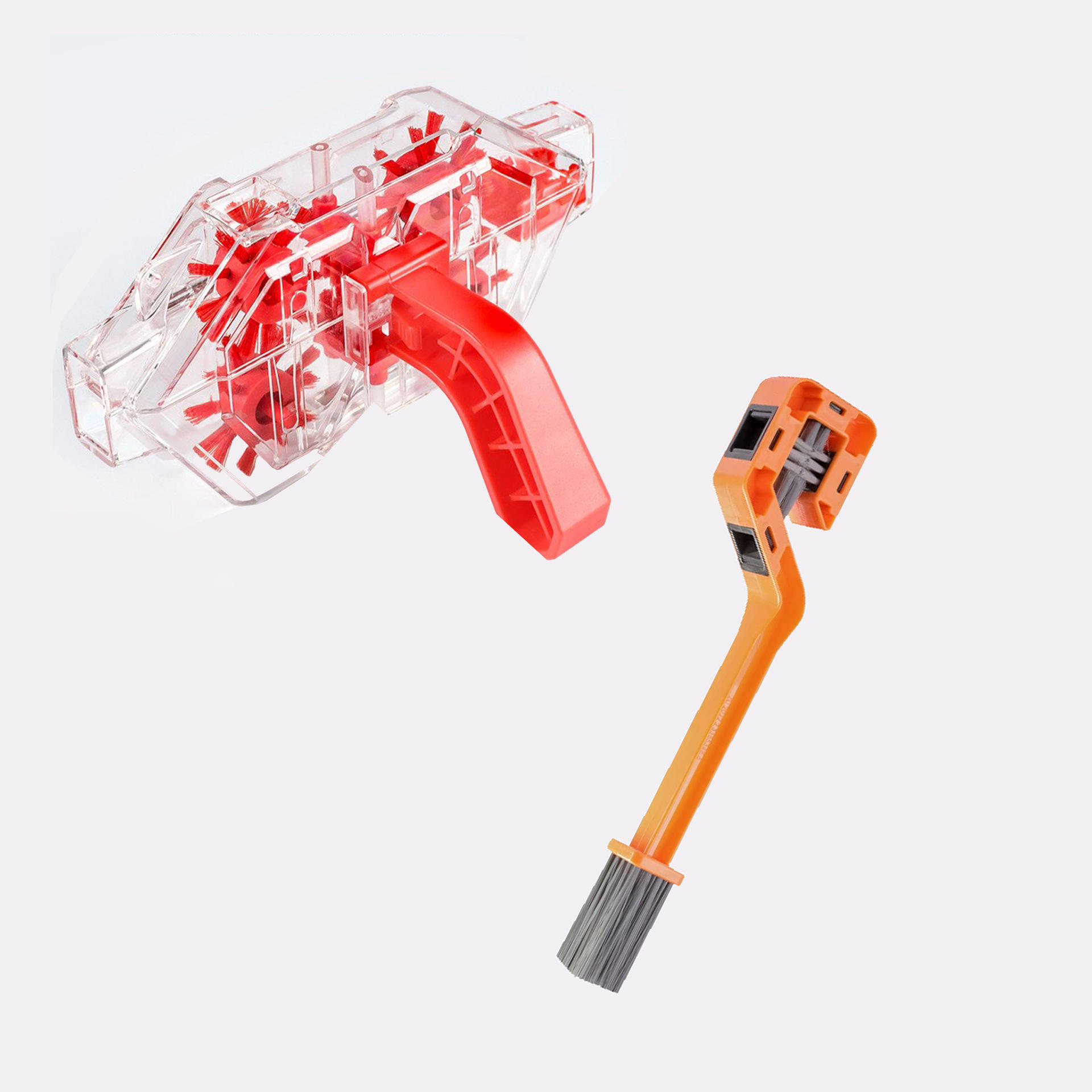 Transparent chain washer + Luban brush