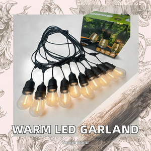 <span class=keywords><strong>Guirnalda</strong></span> de Luces LED Solares de Plástico, 10m, Blanco Cálido 2700K, Control Táctil, para Jardín, Terraza, Iluminación Navideña - Product Image 2