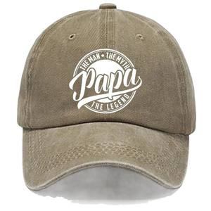 Gorra de béisbol de PVC con logo impreso, estilo Papa, lavada, para deportes al aire libre, con visera, patrón de letras, 6 paneles, ajustable - Product Image 5