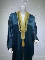 A-64 couleur unie Dubaï robe musulmane turque vêtements islamiques mode modeste femmes musulmanes robe Abaya