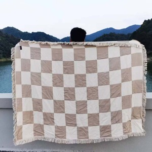 2024 Hot Style <strong>Custom</strong> Cotton New Geometric Fashionable Vintage <strong>Large</strong> Woven Blanket Super Soft Reversible <strong>Tapestry</strong> Throws Blanket - Product Image 1