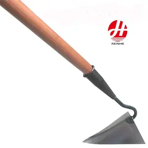 High quality manganese steel ridging hoe trench digging triangle hoe open land and loose soil hoe with wood handle