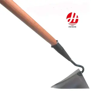 High Quality Manganese Steel Ridging Hoe Trench Digging Triangle Hoe Open Land And Loose Soil Hoe With Wood Handle