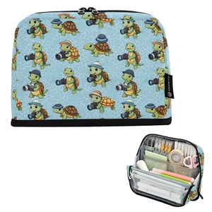 Trousse à crayons multi-couches personnalisée à motif de dessin animé, organiseur zippé, étui à crayons, trousse à stylos, étui à crayons vertical pour enfants - Product Image 1