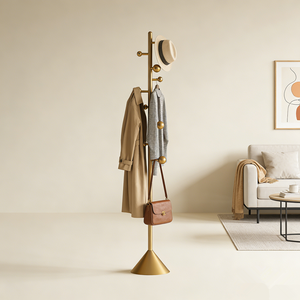 Perchero de pie moderno y sencillo de hierro con diseño de cactus, colgador de sombreros estable para dormitorio y mobiliario del hogar - Product Image 1