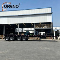 Semi-remorque plateau 80 tonnes pour le transport minier, avec pont en acier anticorrosion pour climat humide, destinée au marché sud-américain