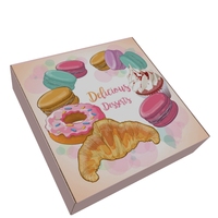 Boîte d'emballage en carton recyclable sur mesure avec laminage et gaufrage pour la promotion de pain, biscuits, gâteaux, snacks et sushis