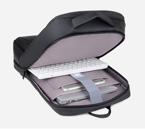 Mochila DE ORDENADOR DE NEGOCIOS avanzada para hombres con logotipo impreso en la espalda doble forro de PVC impermeable elegante al por mayor para estudiantes - Product Image 5
