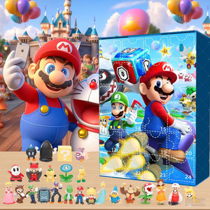 Figurine d'anime en PVC <span class=keywords><strong>Mario</strong></span> Bestseller 2025, coffret cadeau de 24 pièces, boîte à surprises pour le compte à rebours de Noël - Product Image 3