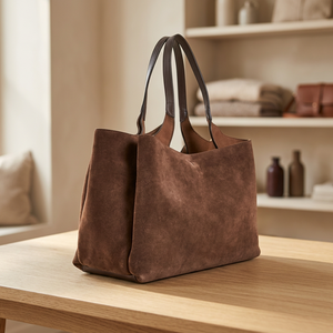 Bolso de Mano de Cuero Genuino Impermeable con Cierre, Dos Asas, Capacidad de 1L, Accesorio de Moda para Mujer, Ligero, para el Día de San Valentín - Product Image 1