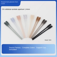 Embouts de branches de lunettes en acétate améliorés, vente en gros - Antidérapants, résistants à la transpiration, extrêmement confortables, personnalisation, 75 mm, unis