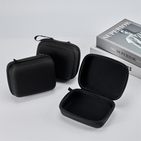 Tas Penyimpanan EVA untuk Speaker Bluetooth, Corong Silikon & Kotak Kemasan Mouse Anti Guncangan Portabel Hitam Desain Terbuka