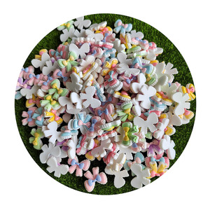 Adornos de resina Kawaii con lazo plano, dijes de lazo en colores caramelo, adornos de resina planos para pinzas de pelo - Product Image 5
