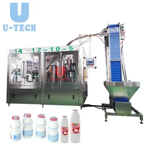 La Automática embotellada aséptico litchi de bebida de fruta leche de jugo de llenado embotellado equipo la línea de la máquina