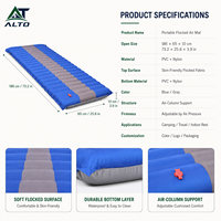 Matelas de camping pliable léger et imperméable en Oxford pour la randonnée en plein air, 4 saisons, avec pompe à air intégrée
