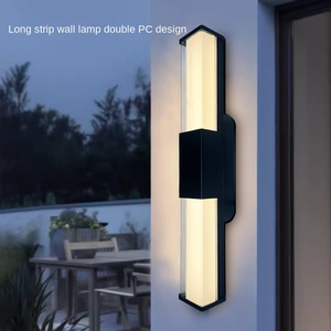 Lampe murale LED solaire moderne pour extérieur, éclairage étanche en aluminium et acrylique pour jardin, patio, terrasse, balcon, porche, acier inoxydable - Product Image 6