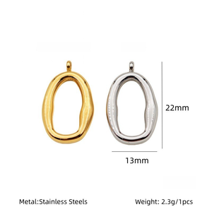 Colgante de Perla y Cristal |   Conector Decorativo de Acero Inoxidable con Recubrimiento PVD de 18K para Fabricación de Joyería, Pulseras y Collares - Product Image 2