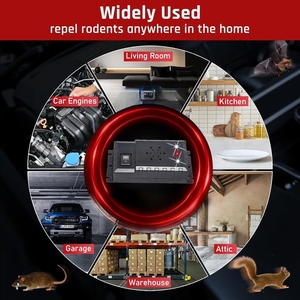 3 cung cấp điện dưới mui xe rodent <span class=keywords><strong>Repeller</strong></span> siêu âm Chuột Repellent <span class=keywords><strong>rat</strong></span> sóc răn đe cho xe tải RV kho gác mái - Product Image 4