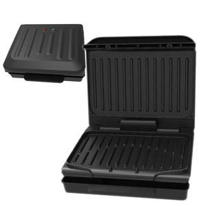 Plaque amovible à 4 portions Grill électrique Panini Press Revêtement antiadhésif Plateau d'égouttement Tough George pour Hot Dogs Option pour assiette - Product Image 1