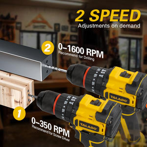 Perceuse sans fil 21V avec conversion de vitesse haute et basse et contrôle de vitesse CVT - Product Image 4