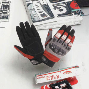 Gants de moto tout-terrain en cuir résistant à l'usure avec écran tactile intégral et protection UV - Product Image 3
