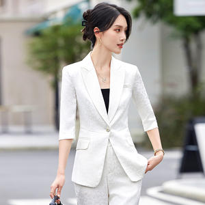 Primavera/Verano Color sólido <span class=keywords><strong>Mujer</strong></span> <span class=keywords><strong>Traje</strong></span> de manga media Trajes de negocios de moda <span class=keywords><strong>para</strong></span> mujeres jóvenes - Product Image 2